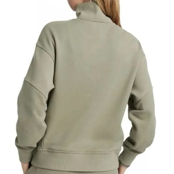 Vuori Women's Sedona Rib Half Zip Sweatshirt Metal/Olive Green XL - Picture 2 of 8